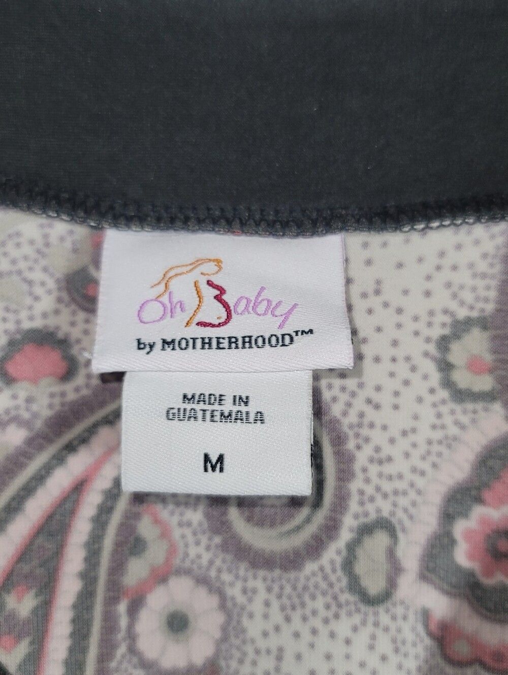 Oh Baby By Motherhood Paisley V-Neck Tunic Maternity Top - Size Medium - Picture 3 of 8